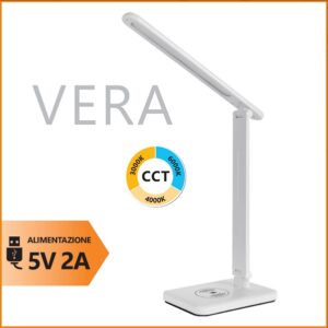 Vera - Lampada da tavolo CCT con wireless charger